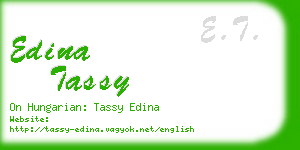 edina tassy business card